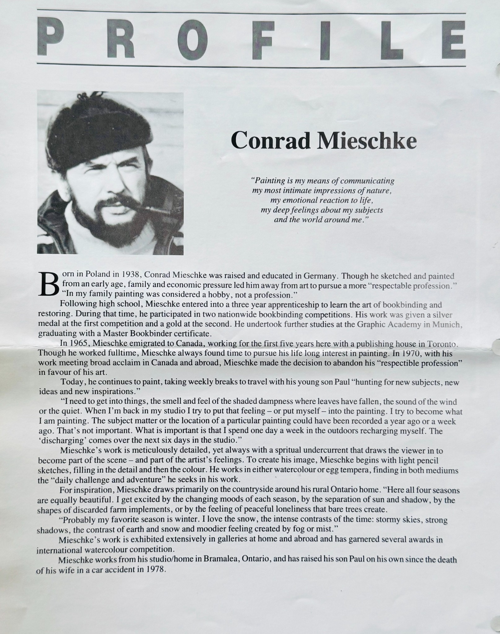 Archival profile about Conrad Mieschke