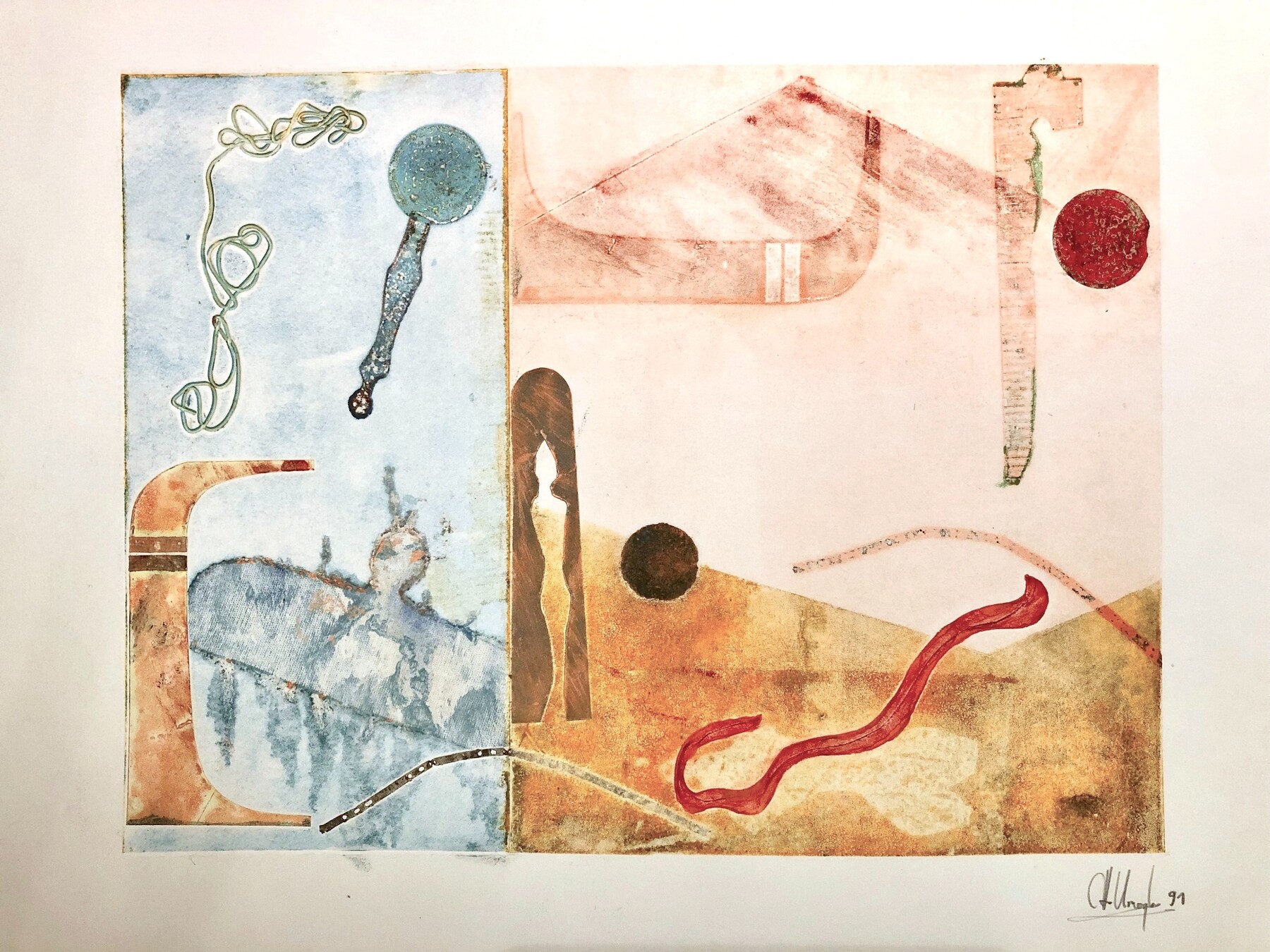 Original monotype number 010 by Otto Urwyler